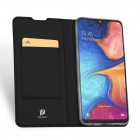 „Dux Ducis“ Skin serijos Samsung Galaxy A20e (A202F) juodas odinis atverčiamas dėkla