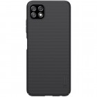 Samsung Galaxy A22 „Nillkin“ Frosted Shield juodas plastikinis dėklas, nugarėlė