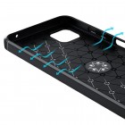 Samsung Galaxy A22 „FOCUS“ Kickstand kieto silikono TPU juodas dėklas - nugarėlė