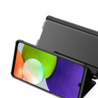 Samsung Galaxy A22 plastikinis atverčiamas juodas dėklas