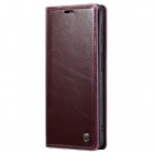 Samsung Galaxy A23 5G (SM-A236B, SM-M236B, SM-E236B) „CaseMe“ Leather solidus atverčiamas bordo odinis dėklas - knygutė
