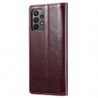 Samsung Galaxy A23 5G (SM-A236B, SM-M236B, SM-E236B) „CaseMe“ Leather solidus atverčiamas bordo odinis dėklas - knygutė