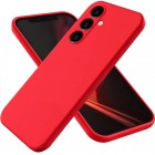 Samsung Galaxy A25 (SM-A256) Shell kieto silikono (TPU) dėklas raudonas - nugarėlė