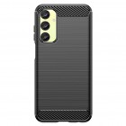 Samsung Galaxy A25 (SM-A256) „Carbon“ kieto silikono TPU juodas dėklas - nugarėlė