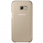 Samsung Galaxy A3 (2017) A320 originalus Neon Flip Cover EF-FA320 atverčiamas auksinis odinis dėklas - piniginė