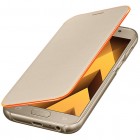 Samsung Galaxy A3 (2017) A320 originalus Neon Flip Cover EF-FA320 atverčiamas auksinis odinis dėklas - piniginė