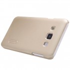Samsung Galaxy A3 (A300) Nillkin Frosted Shield auksinis plastikinis dėklas + apsauginė ekrano plėvelė