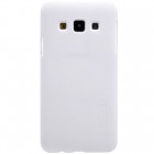 Samsung Galaxy A3 (A300) Nillkin Frosted Shield baltas plastikinis dėklas + apsauginė ekrano plėvelė