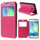 Samsung Galaxy A3 2015 (A300F) Smart Window atverčiamas rožinis dėklas