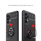 Samsung Galaxy A32 4G (A325F) „FOCUS“ Kickstand kieto silikono TPU juodas dėklas - nugarėlė