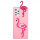 Samsung Galaxy A33 5G (SM-A336E) „Squezy“ Flamingo kieto silikono TPU rožinis dėklas - nugarėlė
