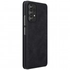Prabangus „Nillkin“ Qin serijos juodas odinis atverčiamas Samsung Galaxy A33 5G (SM-A336E)