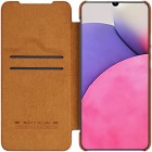 Prabangus „Nillkin“ Qin serijos rudas odinis atverčiamas Samsung Galaxy A33 5G (SM-A336E)