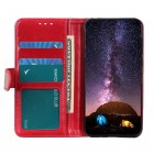 Samsung Galaxy A33 5G (SM-A336E) atverčiamas raudonas odinis dėklas - piniginė