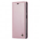 Samsung Galaxy A34 5G (SM-A346E) „CaseMe“ Leather solidus atverčiamas rožinis odinis dėklas - knygutė