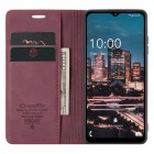 Samsung Galaxy A34 5G (SM-A346E) CaseMe Retro solidus atverčiamas bordo odinis dėklas - knygutė