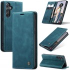 Samsung Galaxy A36 CaseMe Retro solidus atverčiamas žalias odinis dėklas - knygutė