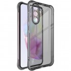 Samsung Galaxy A36 "Imak" sustiprintos apsaugos kieto silikono TPU airbag pilkas, permatomas dėklas - nugarėlė