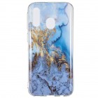 Samsung Galaxy A40 (A405F) „Marble“ kieto silikono TPU mėlynas dėklas - nugarėlė