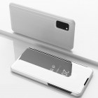 Samsung Galaxy A41 (A415F) plastikinis atverčiamas sidabrinis dėklas