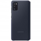 Samsung Galaxy A41 (A415F) originalus S View Wallet Cover atverčiamas juodas dėklas - knygutė