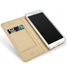 „Dux Ducis“ Skin serijos Samsung Galaxy A5 2017 (A520) auksinis odinis atverčiamas dėklas