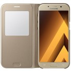 Samsung Galaxy A5 (2017) A520 originalus S View Cover atverčiamas auksinis dėklas su langeliu