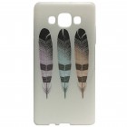 Samsung Galaxy A5 (A500) Feathers kieto silikono (TPU) baltas dėklas - nugarėlė