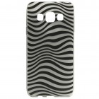 Samsung Galaxy A5 (A500) Zebra kieto silikono (TPU) juodas dėklas - nugarėlė