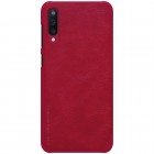 Prabangus „Nillkin“ Qin serijos raudonas odinis atverčiamas Samsung Galaxy A50 A505F (A50s A507F, A30s A307F)