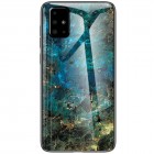 Samsung Galaxy A51 „Marble“ kieto silikono TPU mėlynas dėklas - nugarėlė