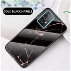 Samsung Galaxy A52 5G (A526B, A525F) „Marble“ kieto silikono TPU juodas / auksinis dėklas - nugarėlė
