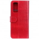 Samsung Galaxy A52 5G (A526B, A525F) atverčiamas raudonas odinis dėklas - piniginė