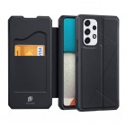 Dux Ducis Skin X serijos Samsung Galaxy A53 5G (SM-A536B) juodas odinis atverčiamas dėkla