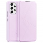 Dux Ducis Skin X serijos Samsung Galaxy A53 5G (SM-A536B) rožinis odinis atverčiamas dėkla
