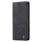 Samsung Galaxy A54 (SM-A546B) CaseMe Retro solidus atverčiamas juodas odinis dėklas - knygutė