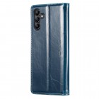Samsung Galaxy A54 (SM-A546B) „CaseMe“ Leather solidus atverčiamas mėlynas odinis dėklas - knygutė