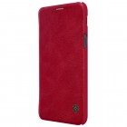 Prabangus „Nillkin“ Qin serijos raudonas odinis atverčiamas Samsung Galaxy A6 2018 (A600F) dėklas - knygutė