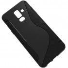 Samsung Galaxy A6+ 2018 (A605F) S-Line kieto silikono (TPU) dėklas juodas - nugarėlė