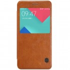 Prabangus „Nillkin“ Qin serijos rudas odinis atverčiamas Samsung Galaxy A7 (2016) A710 dėklas - knygutė