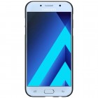 Samsung Galaxy A7 2017 (A720) Nillkin Frosted Shield juodas plastikinis dėklas + apsauginė ekrano plėvelė