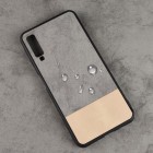 „Bi-Color“ Splicing Samsung Galaxy A7 2018 (A750) pilkas, smėlio spalvos odinis dėklas