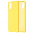 Samsung Galaxy A71 (A715F) Shell kieto silikono TPU geltonas dėklas - nugarėlė