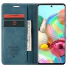 Samsung Galaxy A71 (A715) CaseMe Retro solidus atverčiamas žalias odinis dėklas - knygutė