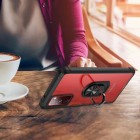 Samsung Galaxy A72 (A726B, A725F) „Fashion“ Kickstand kieto silikono TPU skaidrus dėklas - nugarėlė