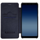 Prabangus „Nillkin“ Qin serijos juodas odinis atverčiamas Samsung Galaxy A8 2018 (A530F)