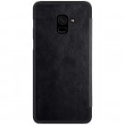 Prabangus „Nillkin“ Qin serijos juodas odinis atverčiamas Samsung Galaxy A8 2018 (A530F)
