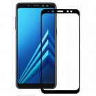 Samsung Galaxy A8 2018 (A530F) „Amorus“ 9H Tempered Glass sustiprintos apsaugos juodas pilnai dengiantis apsauginis ekrano stiklas 0,26 mm