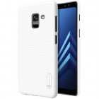 Samsung Galaxy A8+ 2018 (A730F) Nillkin Frosted Shield baltas plastikinis dėklas + apsauginė ekrano plėvelė