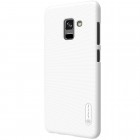 Samsung Galaxy A8+ 2018 (A730F) Nillkin Frosted Shield baltas plastikinis dėklas + apsauginė ekrano plėvelė